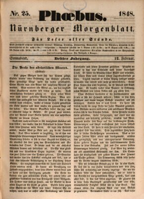 Phoebus (Nürnberger Tagblatt) Samstag 12. Februar 1848