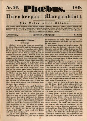 Phoebus (Nürnberger Tagblatt) Donnerstag 2. März 1848