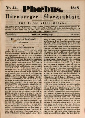 Phoebus (Nürnberger Tagblatt) Donnerstag 16. März 1848