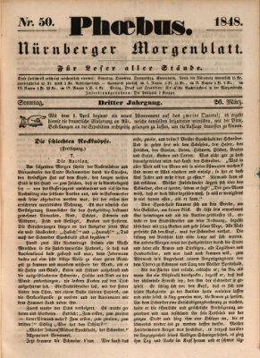 Phoebus (Nürnberger Tagblatt) Sonntag 26. März 1848