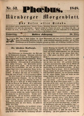 Phoebus (Nürnberger Tagblatt) Donnerstag 30. März 1848