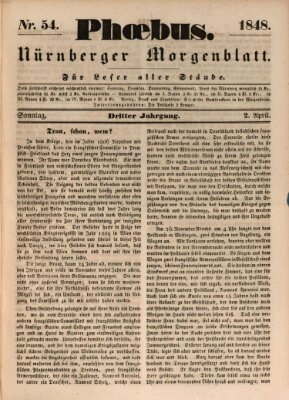 Phoebus (Nürnberger Tagblatt) Sonntag 2. April 1848