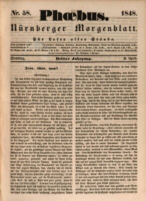 Phoebus (Nürnberger Tagblatt) Sonntag 9. April 1848