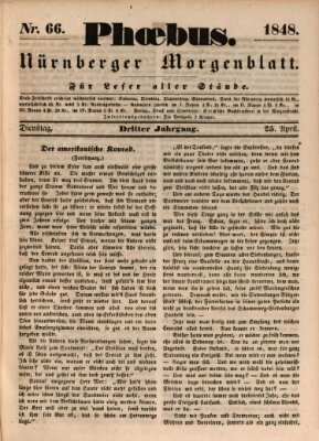 Phoebus (Nürnberger Tagblatt) Dienstag 25. April 1848