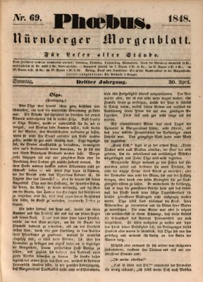 Phoebus (Nürnberger Tagblatt) Sonntag 30. April 1848