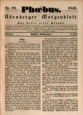 Phoebus (Nürnberger Tagblatt) Dienstag 2. Mai 1848