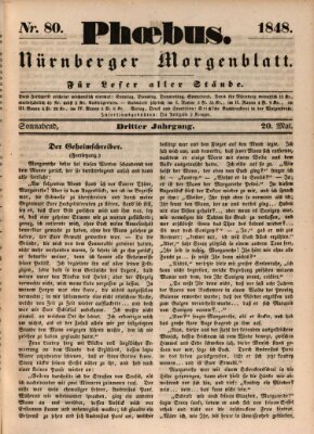 Phoebus (Nürnberger Tagblatt) Samstag 20. Mai 1848