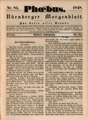 Phoebus (Nürnberger Tagblatt) Sonntag 28. Mai 1848