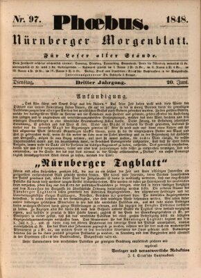 Phoebus (Nürnberger Tagblatt) Dienstag 20. Juni 1848