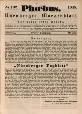 Phoebus (Nürnberger Tagblatt) Donnerstag 29. Juni 1848