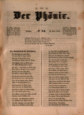 Der Phönix Samstag 16. Februar 1850