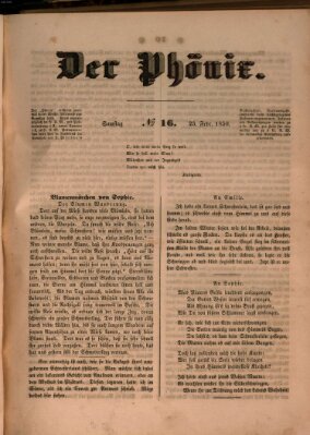 Der Phönix Samstag 23. Februar 1850