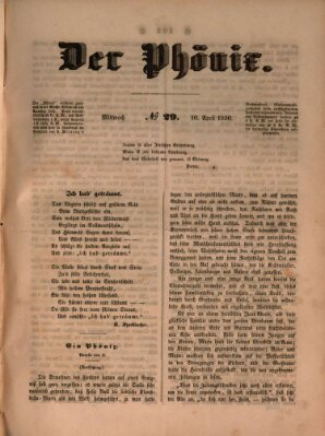 Der Phönix Mittwoch 10. April 1850