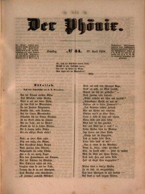 Der Phönix Samstag 27. April 1850