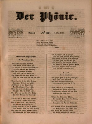 Der Phönix Mittwoch 8. Mai 1850