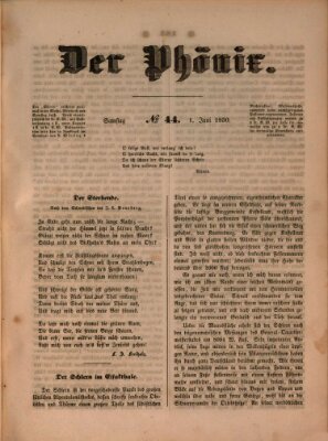 Der Phönix Samstag 1. Juni 1850