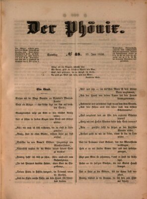 Der Phönix Samstag 15. Juni 1850