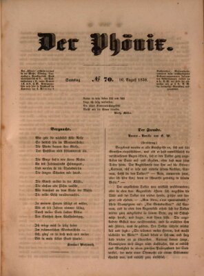 Der Phönix Samstag 10. August 1850