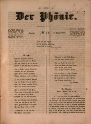 Der Phönix Samstag 17. August 1850