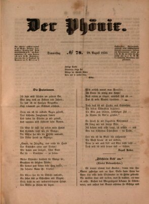 Der Phönix Donnerstag 29. August 1850