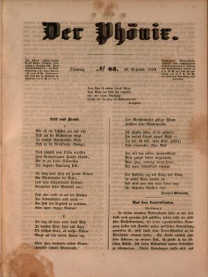 Der Phönix Dienstag 10. September 1850