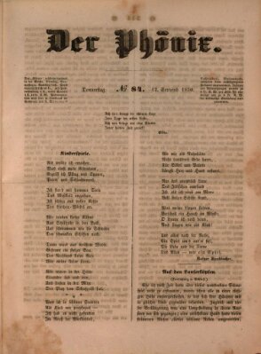 Der Phönix Donnerstag 12. September 1850