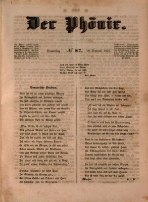 Der Phönix Donnerstag 19. September 1850