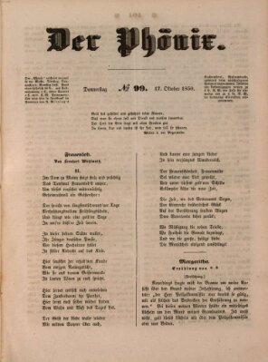 Der Phönix Donnerstag 17. Oktober 1850