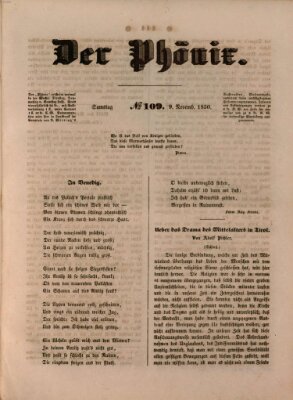 Der Phönix Samstag 9. November 1850