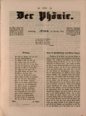 Der Phönix Donnerstag 21. November 1850