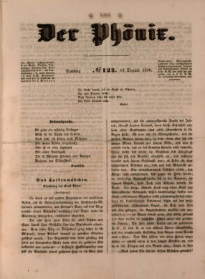 Der Phönix Samstag 14. Dezember 1850