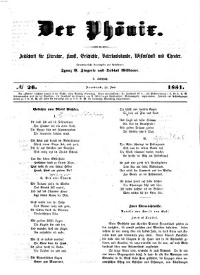 Der Phönix Samstag 28. Juni 1851