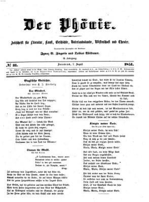 Der Phönix Samstag 2. August 1851