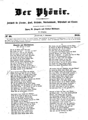 Der Phönix Samstag 6. September 1851