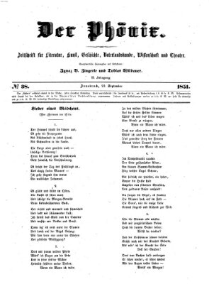 Der Phönix Samstag 20. September 1851