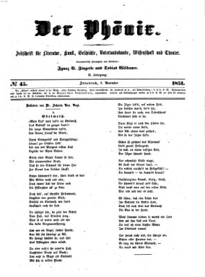 Der Phönix Samstag 8. November 1851