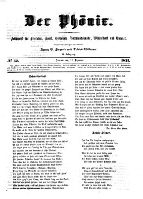 Der Phönix Samstag 27. Dezember 1851