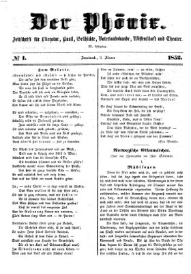 Der Phönix Samstag 3. Januar 1852