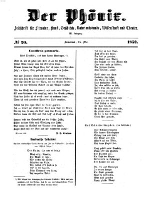 Der Phönix Samstag 15. Mai 1852