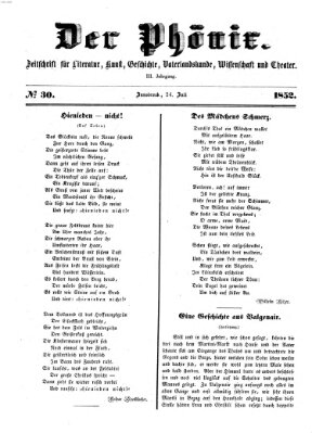 Der Phönix Samstag 24. Juli 1852