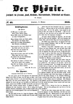 Der Phönix Samstag 16. Oktober 1852