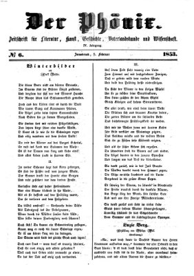 Der Phönix Samstag 5. Februar 1853