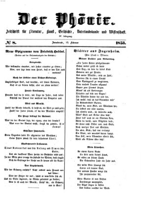 Der Phönix Samstag 19. Februar 1853