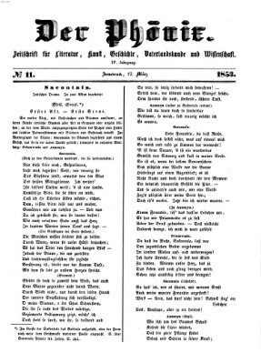 Der Phönix Samstag 12. März 1853