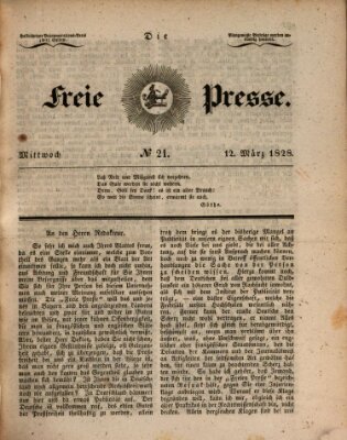 Die freie Presse Mittwoch 12. März 1828