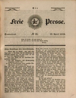 Die freie Presse Samstag 19. April 1828