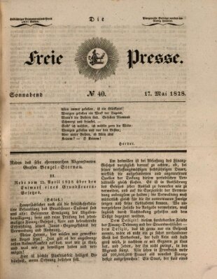 Die freie Presse Samstag 17. Mai 1828