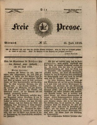 Die freie Presse Mittwoch 16. Juli 1828