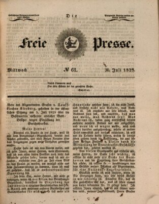 Die freie Presse Mittwoch 30. Juli 1828