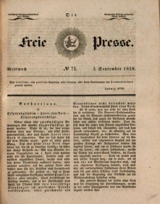 Die freie Presse Mittwoch 3. September 1828